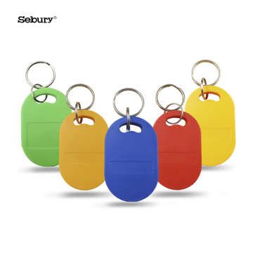 Sebury Waterproof Customized Appearance Fashion 13.56Mhz ABS logo printable RFID keychain / keyfob /  key tag